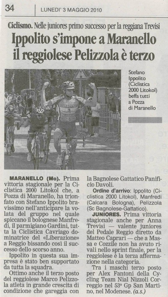 La Gazzetta di Reggio 03/05/2010
