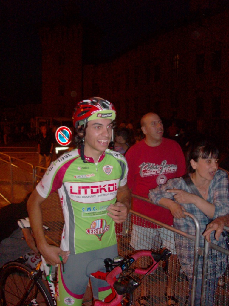 Stefano Ippolito fresco vincitore della gara tipo pista di Scandiano
