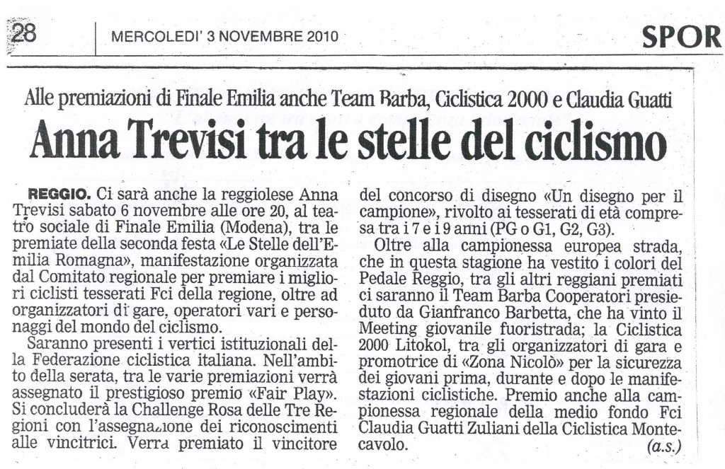 La Gazzetta di Reggio 03-11-2010
