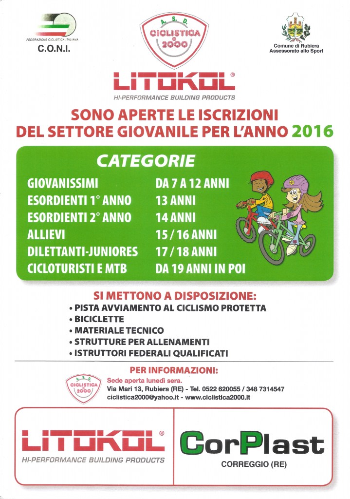 Volantino iscrizioni 2016